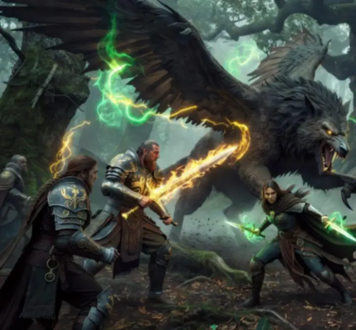 Harcjelenet a magyar fantasy játék világában, hősök és szörnyek küzdelme