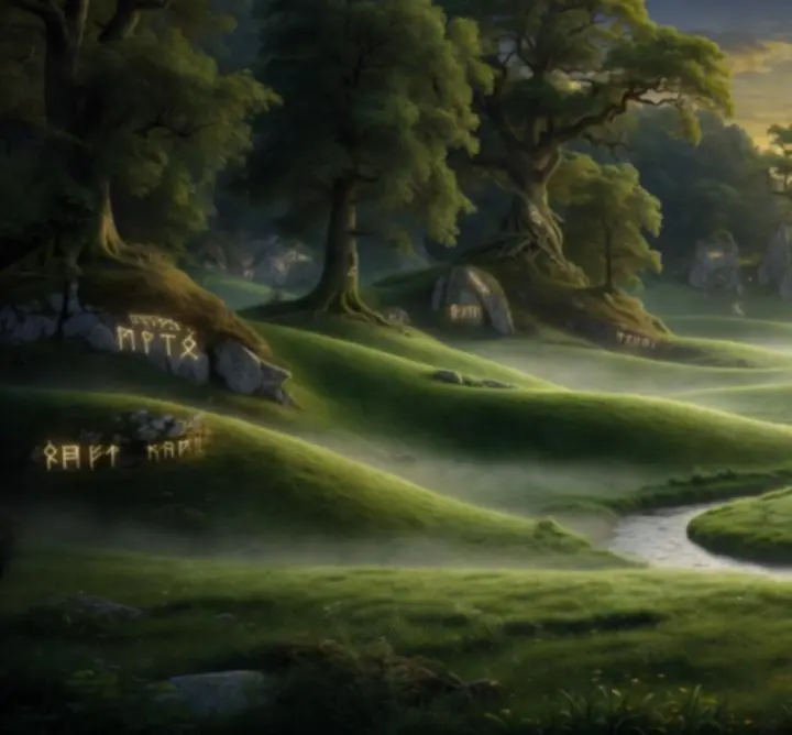 Magyar tájak által ihletett fantasy vidék ködös erdőkkel és hegyekkel